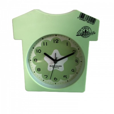 16.5cm clothing shape kids chilren plastic cute alarm clock