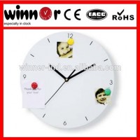 12inch round basic sticky note metal wall clock