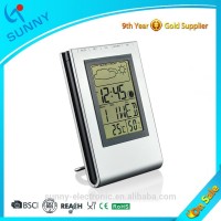 China Manufacturer Supply Cheap Promotion Free Desktop Digital Time Clock With Weather Station